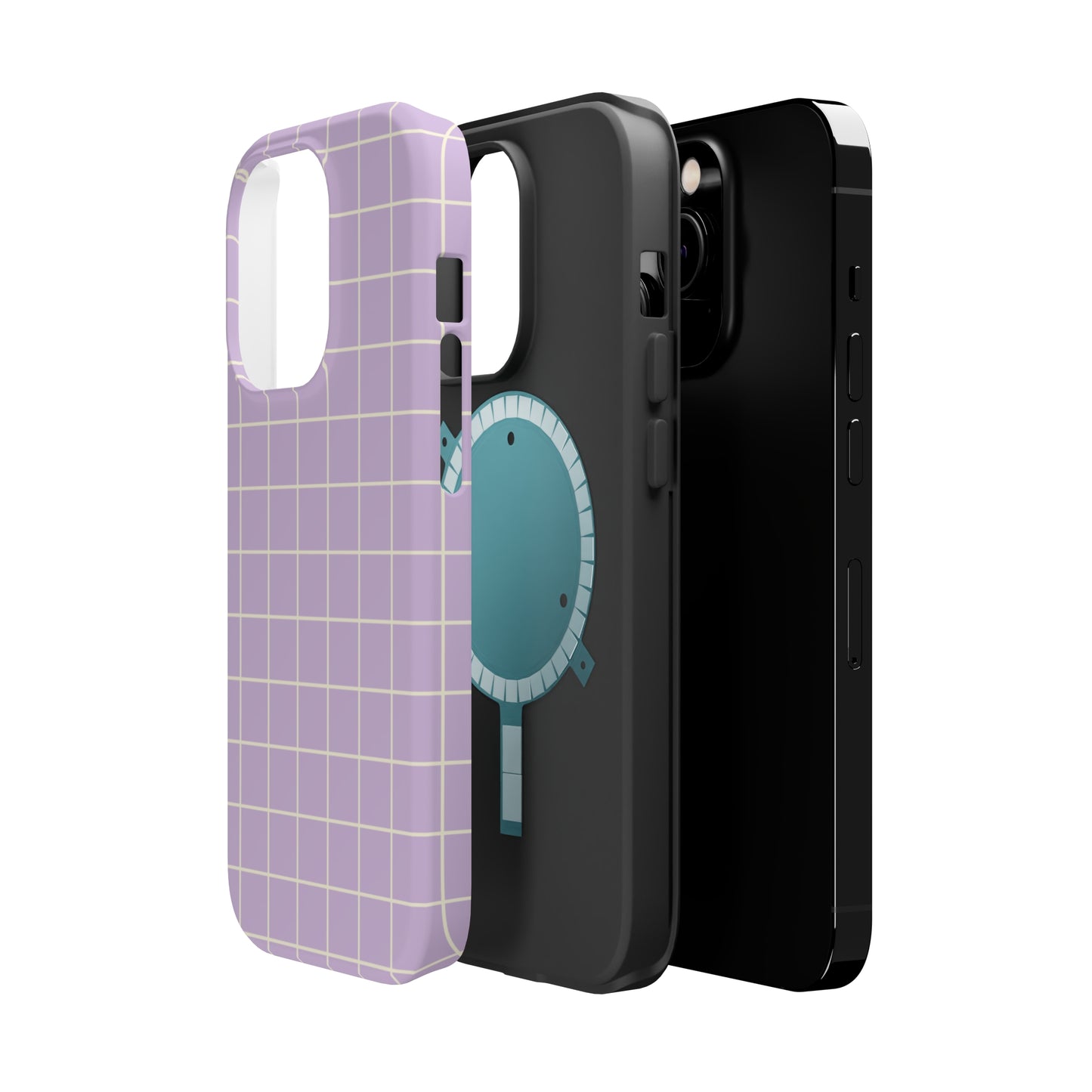 Lavender Grid MagSafe Tough Case