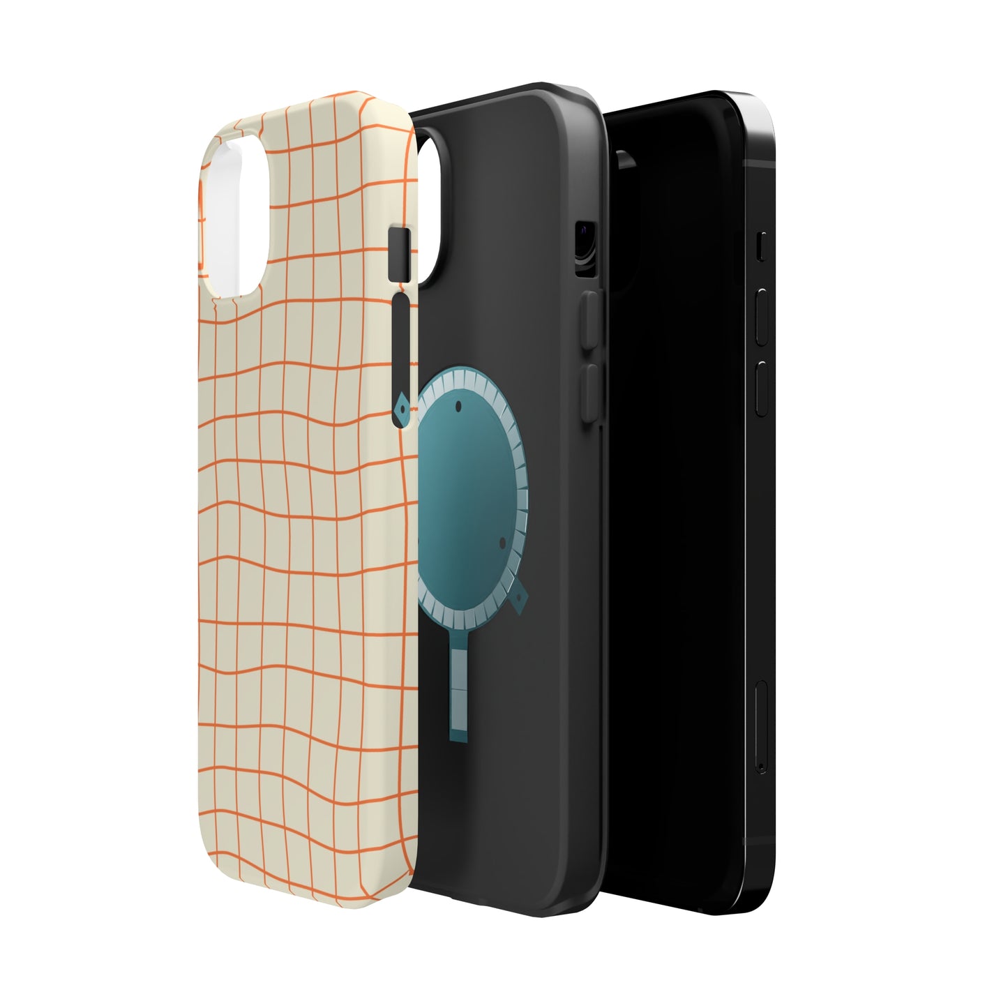 Soft Beige Dizzy Grid MagSafe Tough Case