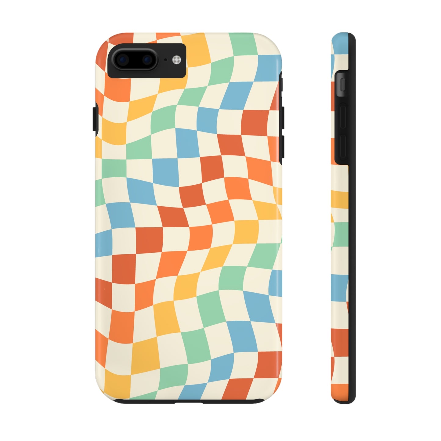Retro Crazy Checkers Tough iPhone Case