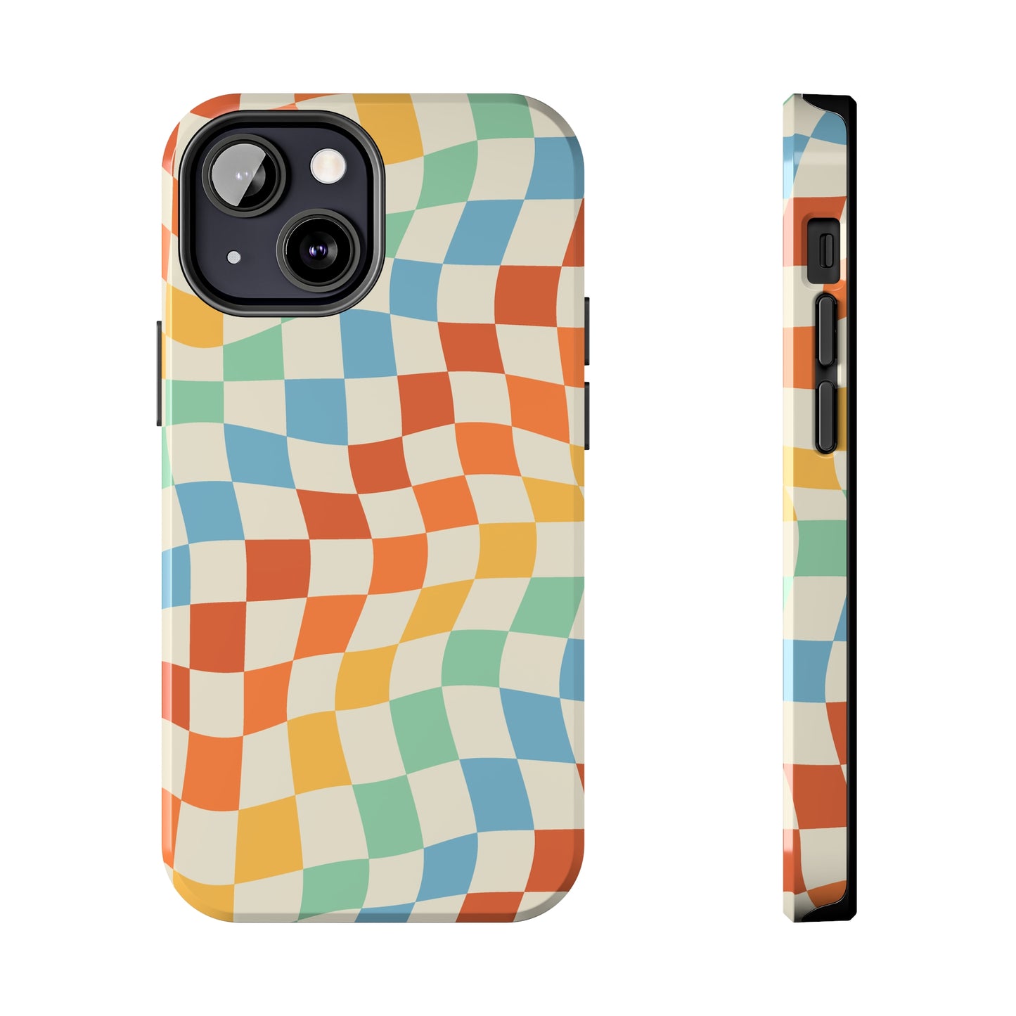 Retro Crazy Checkers Tough iPhone Case
