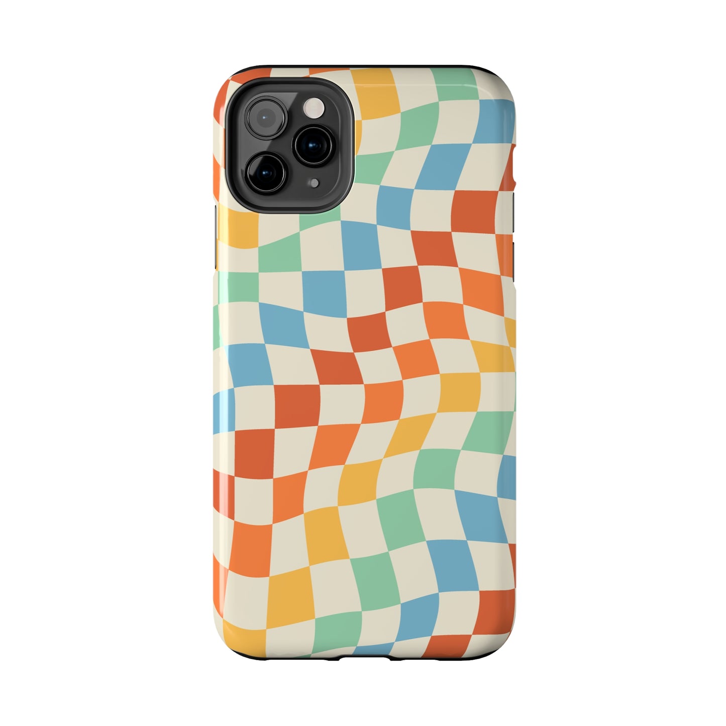 Retro Crazy Checkers Tough iPhone Case