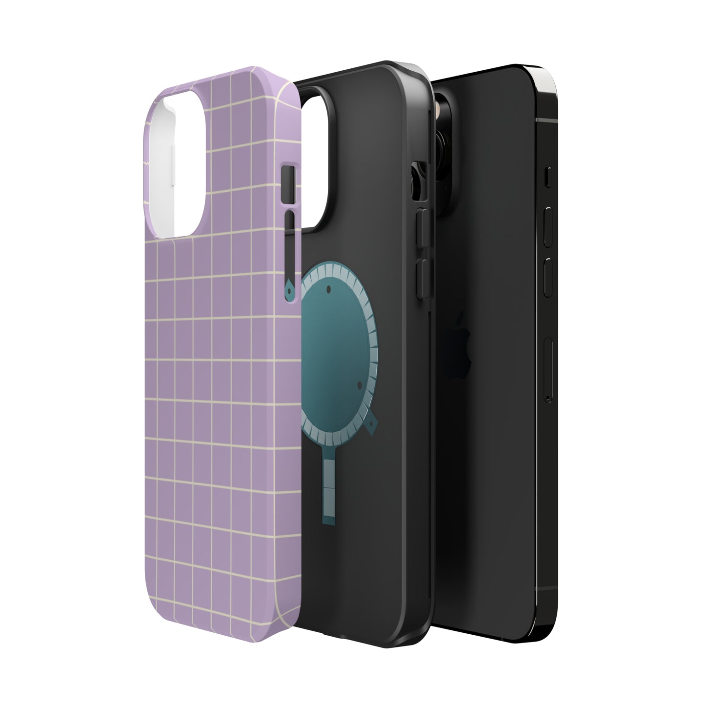 Lavender Grid MagSafe Tough Case