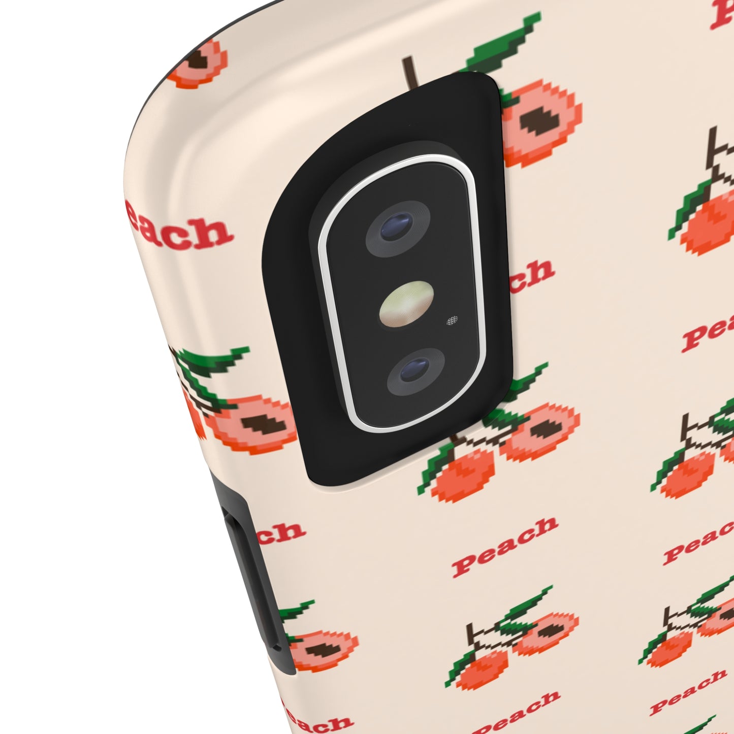 Pixelated Peach Tough iPhone Case