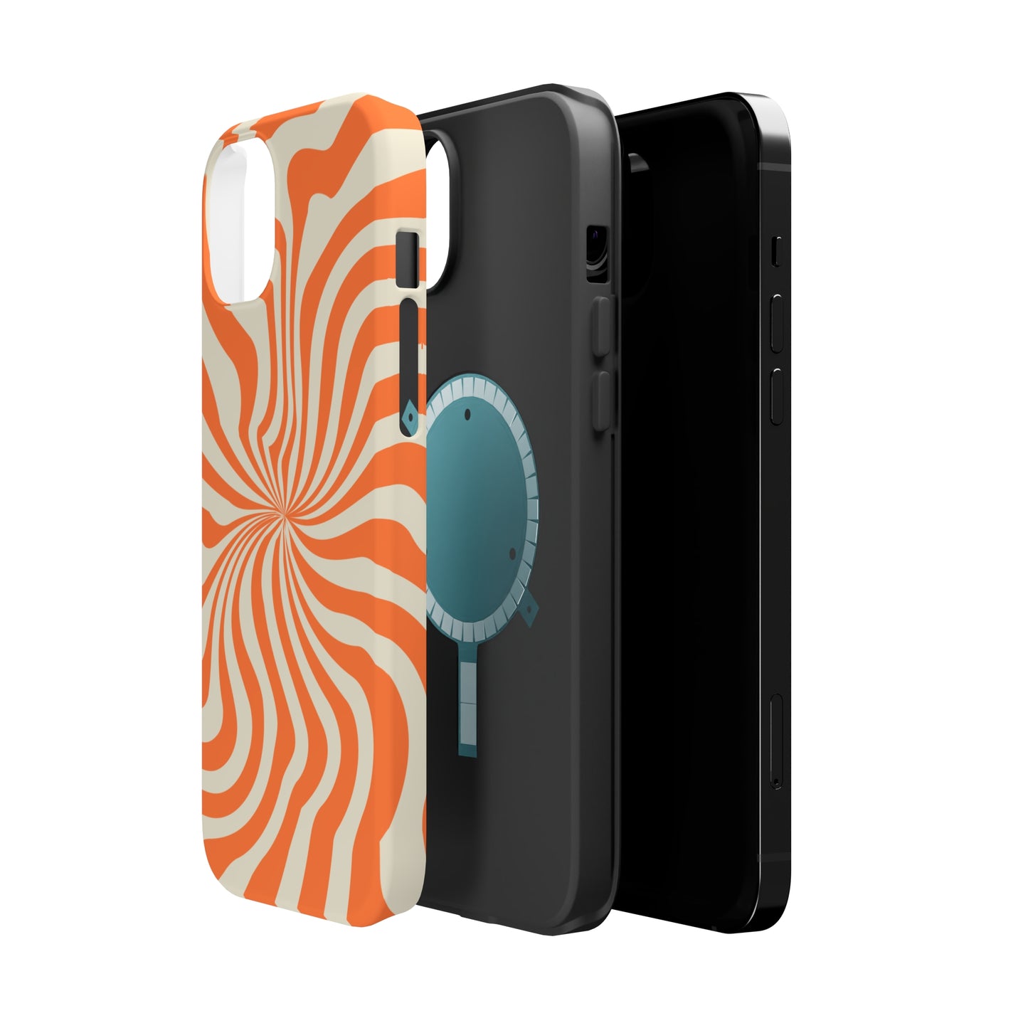 Orange Dizzy Spiral MagSafe Tough Case