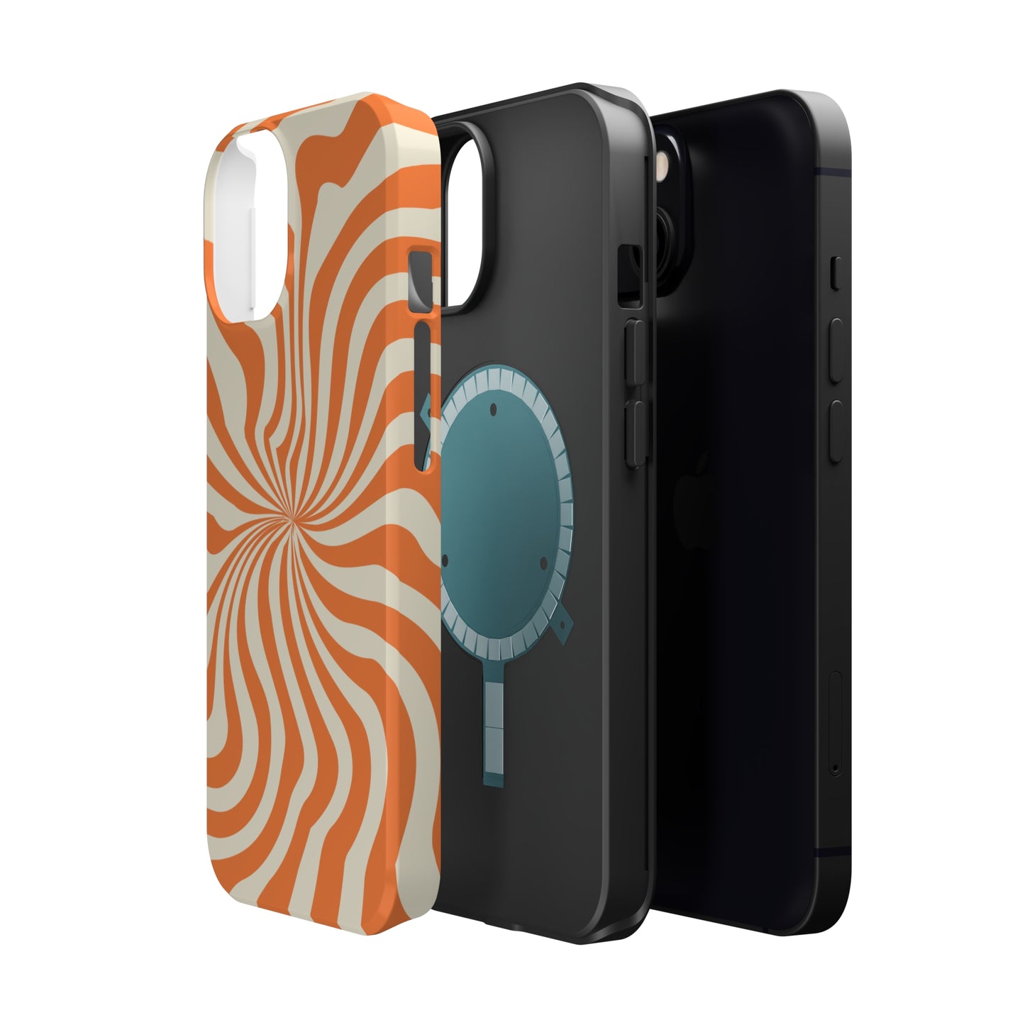 Orange Dizzy Spiral MagSafe Tough Case