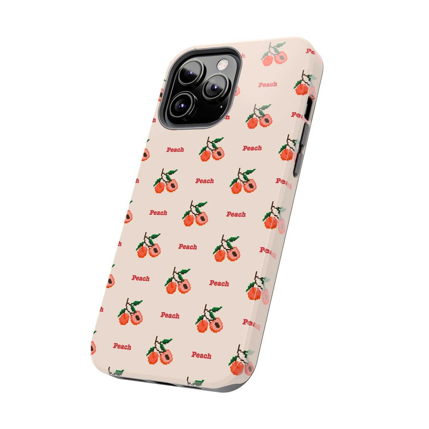 Pixelated Peach Tough iPhone Case