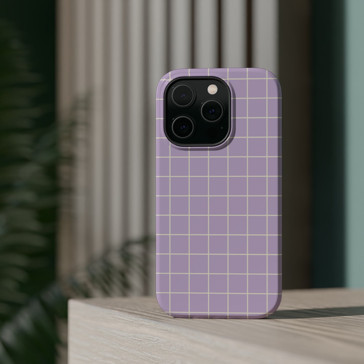 Lavender Grid MagSafe Tough Case