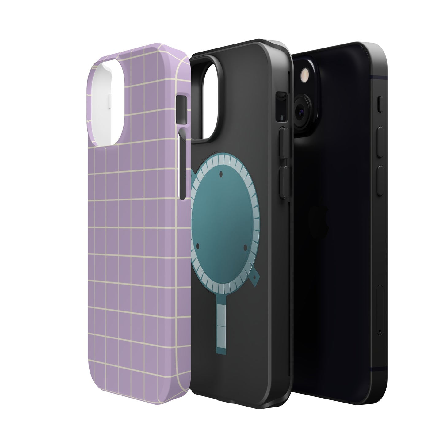 Lavender Grid MagSafe Tough Case