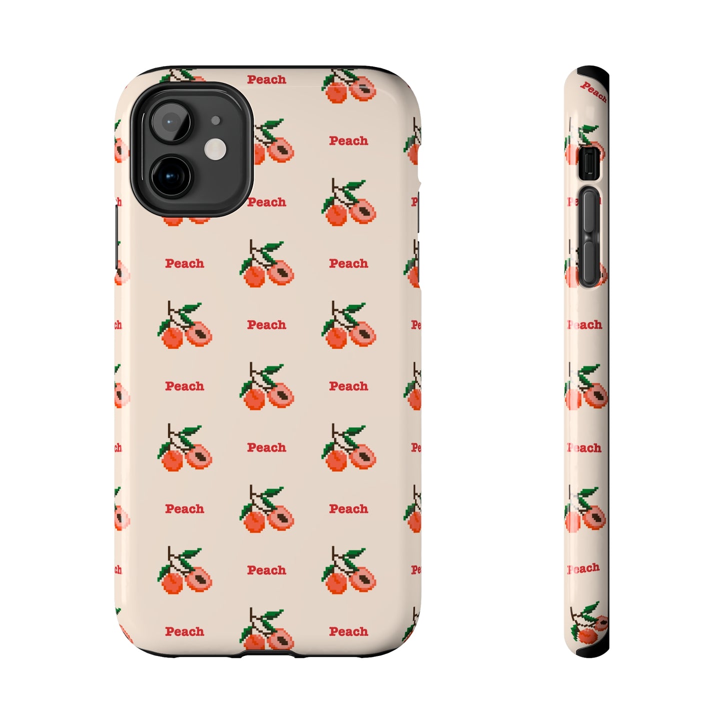 Pixelated Peach Tough iPhone Case