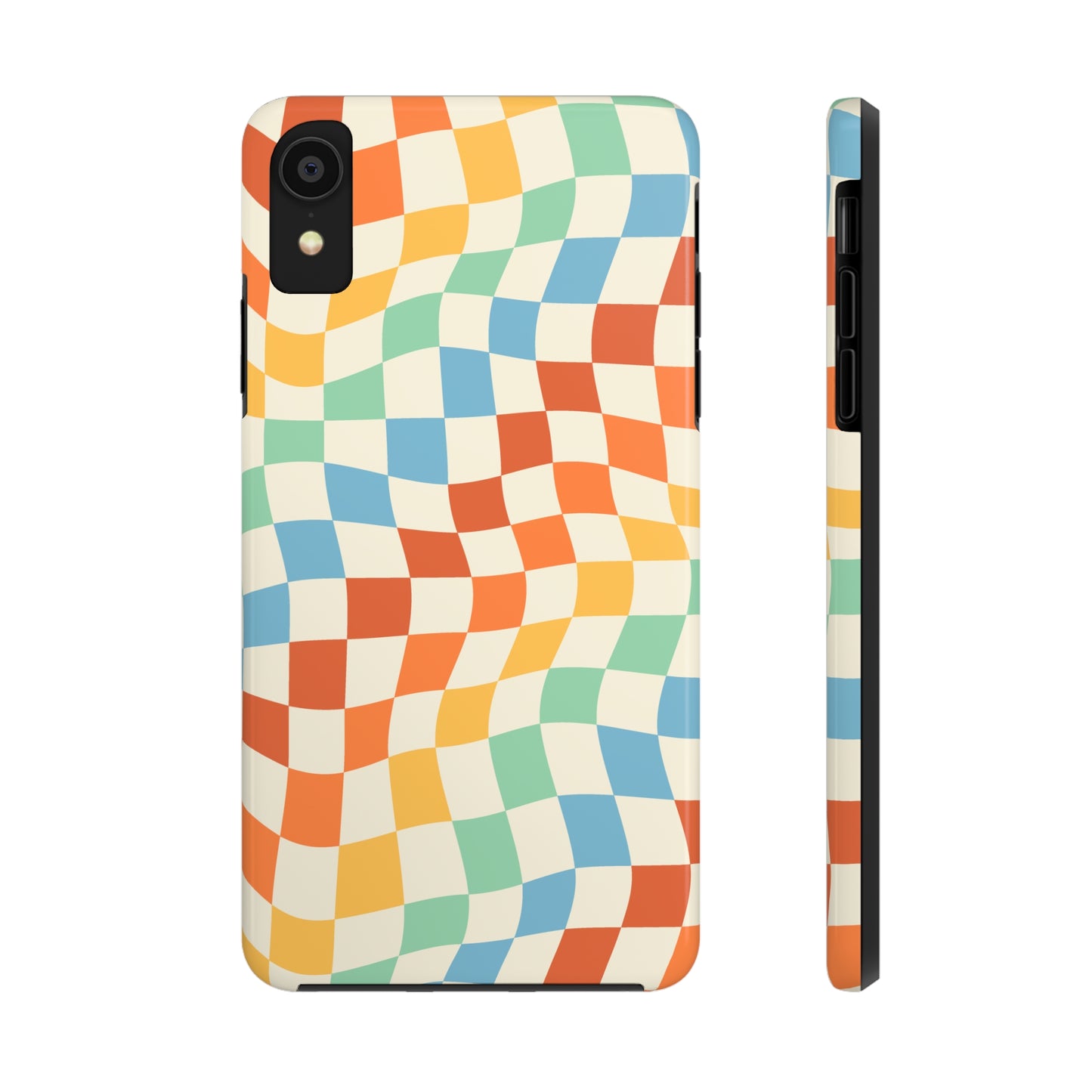 Retro Crazy Checkers Tough iPhone Case