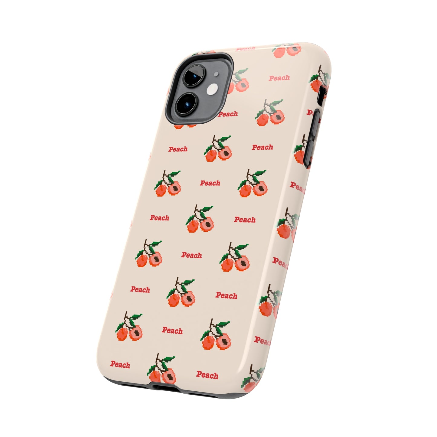 Pixelated Peach Tough iPhone Case