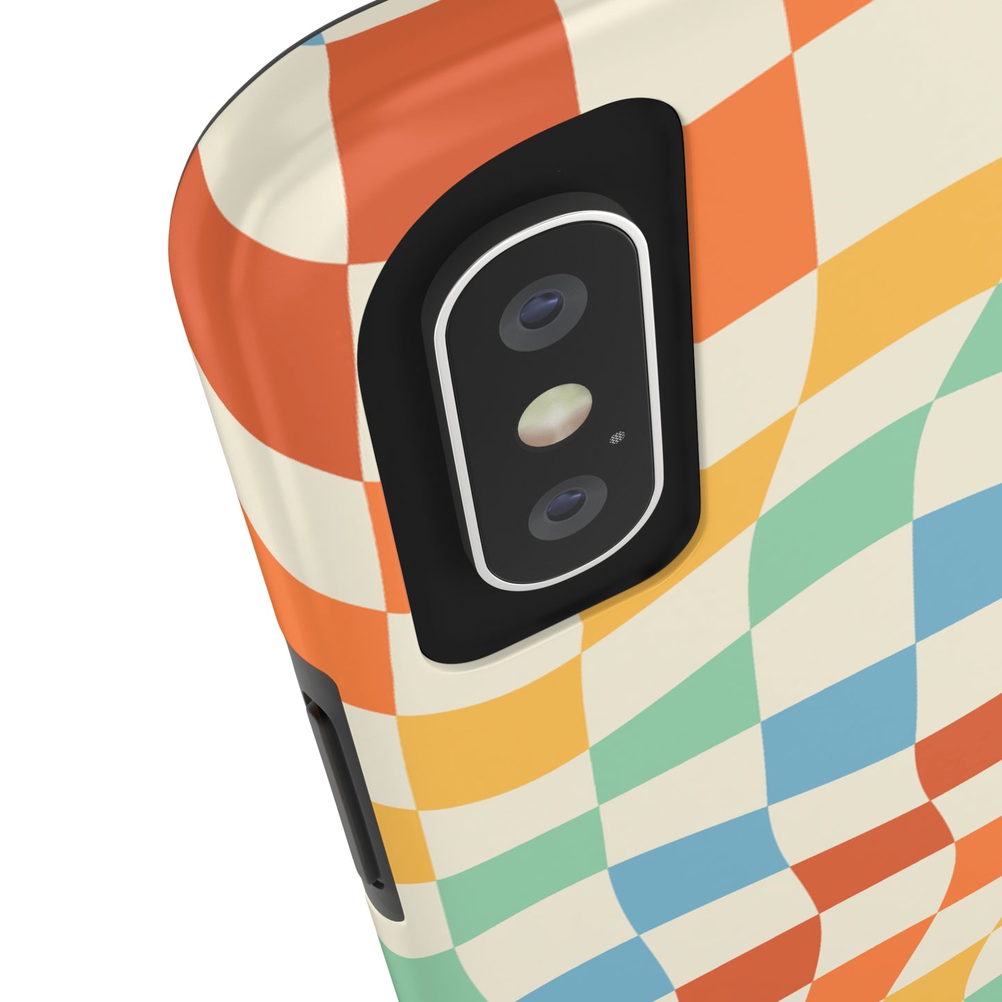 Retro Crazy Checkers Tough iPhone Case