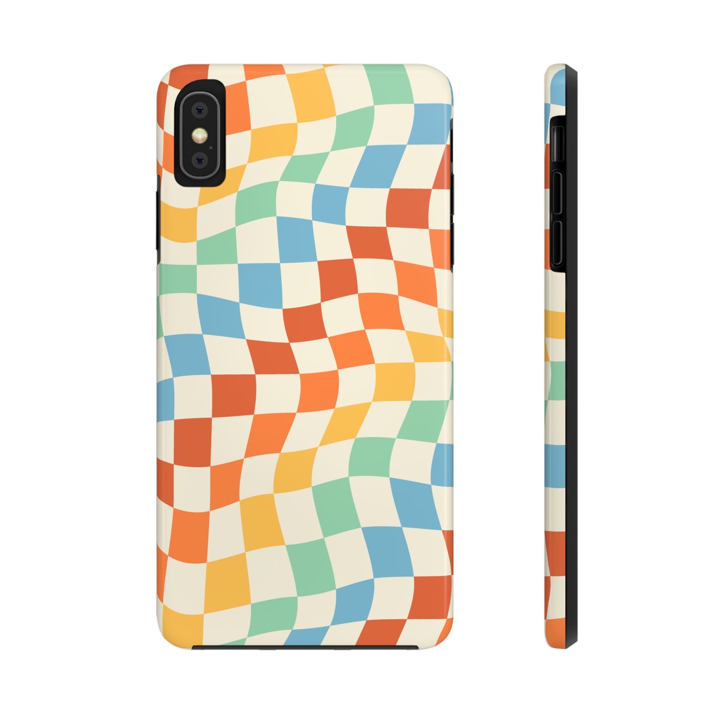 Retro Crazy Checkers Tough iPhone Case