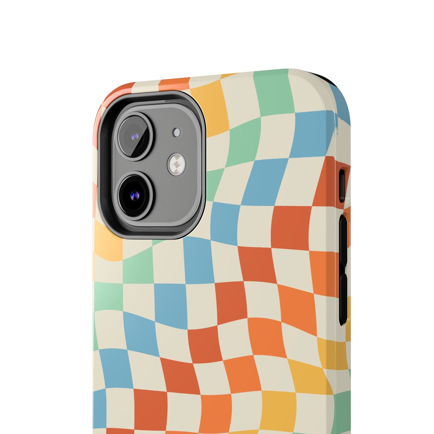 Retro Crazy Checkers Tough iPhone Case