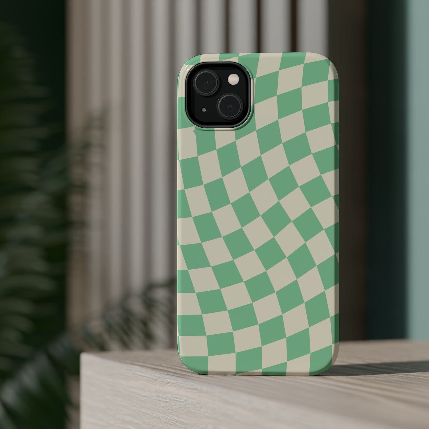 Pistachio Checkers MagSafe Tough Case