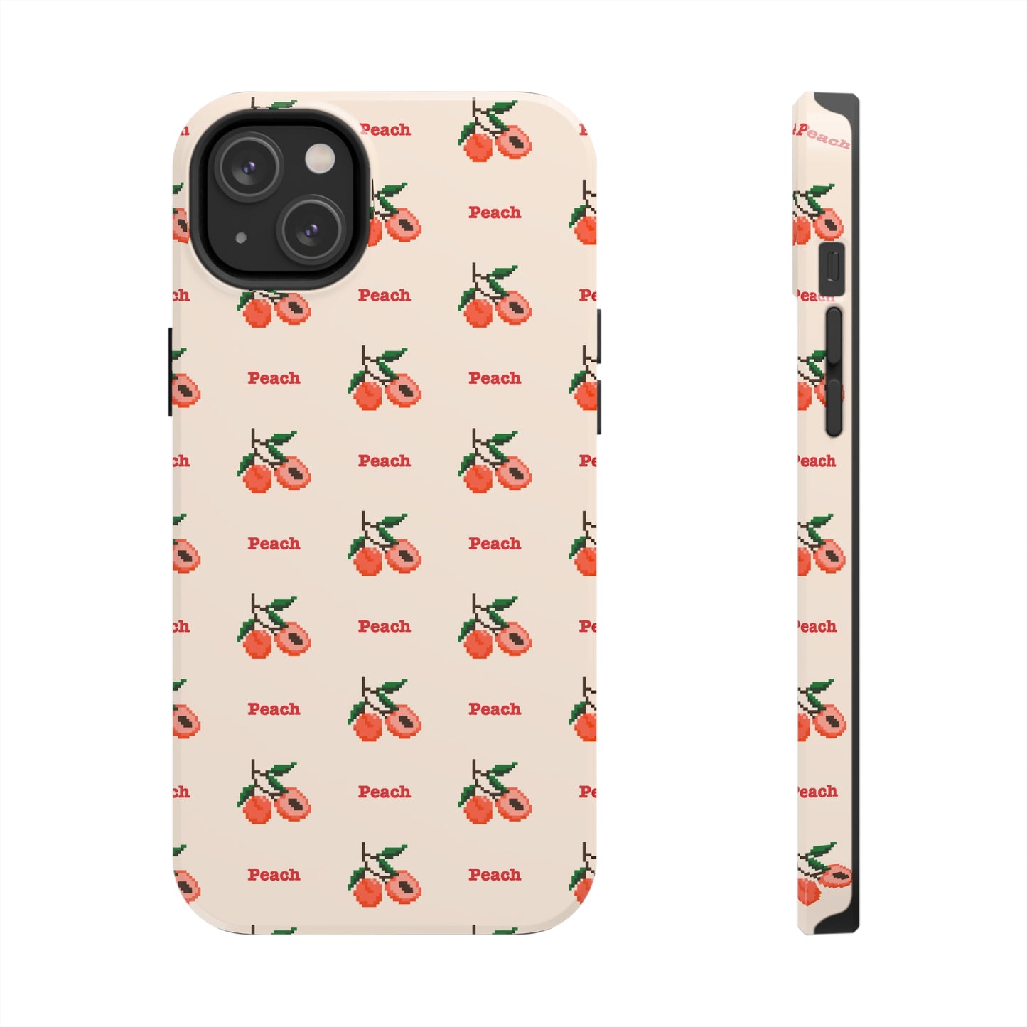 Pixelated Peach Tough iPhone Case