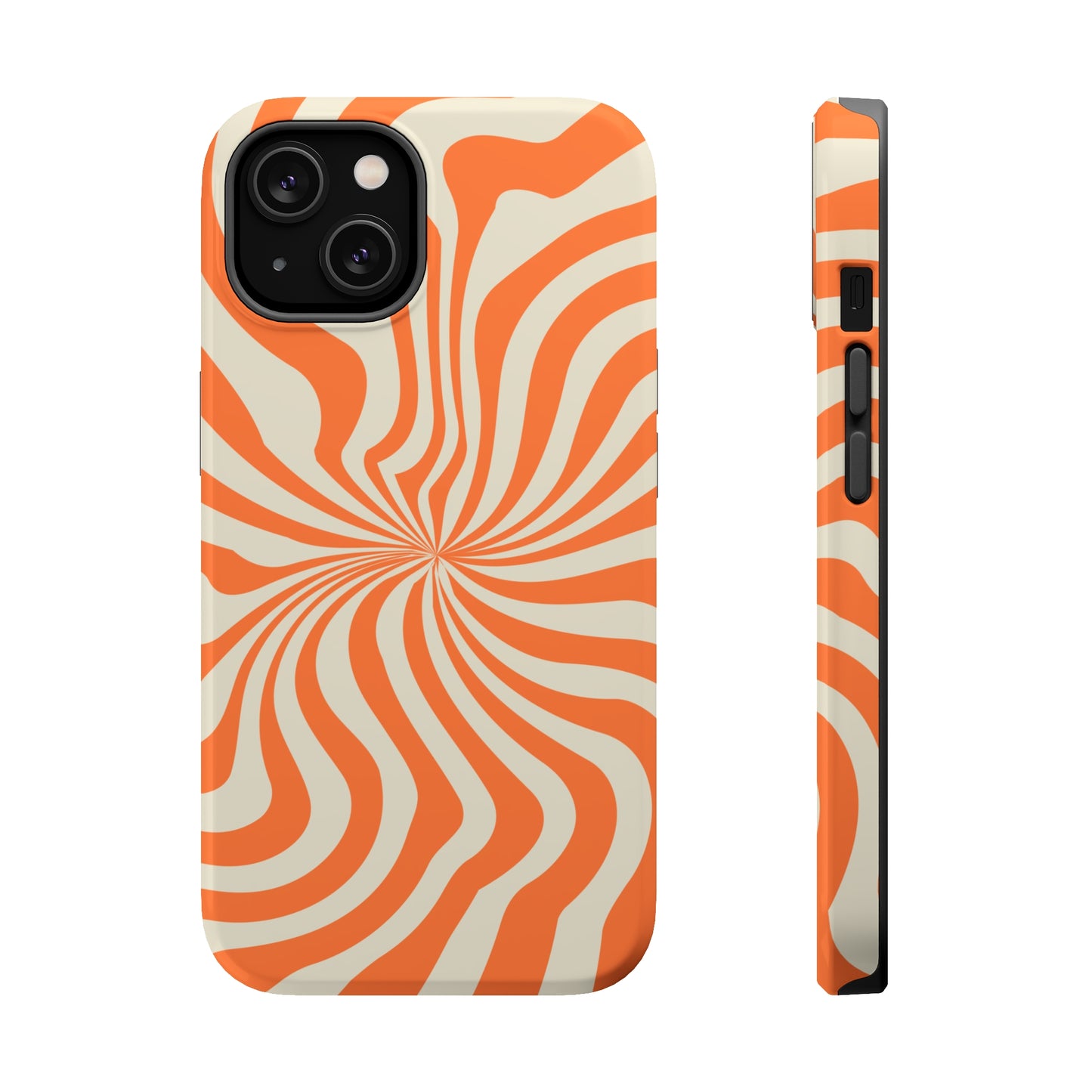 Orange Dizzy Spiral MagSafe Tough Case