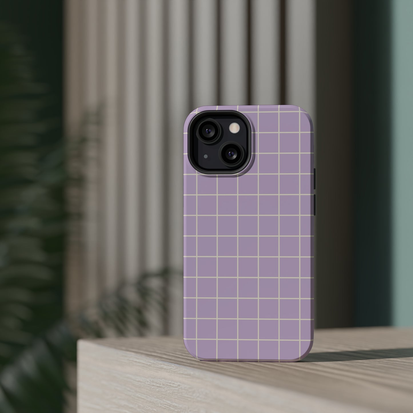Lavender Grid MagSafe Tough Case