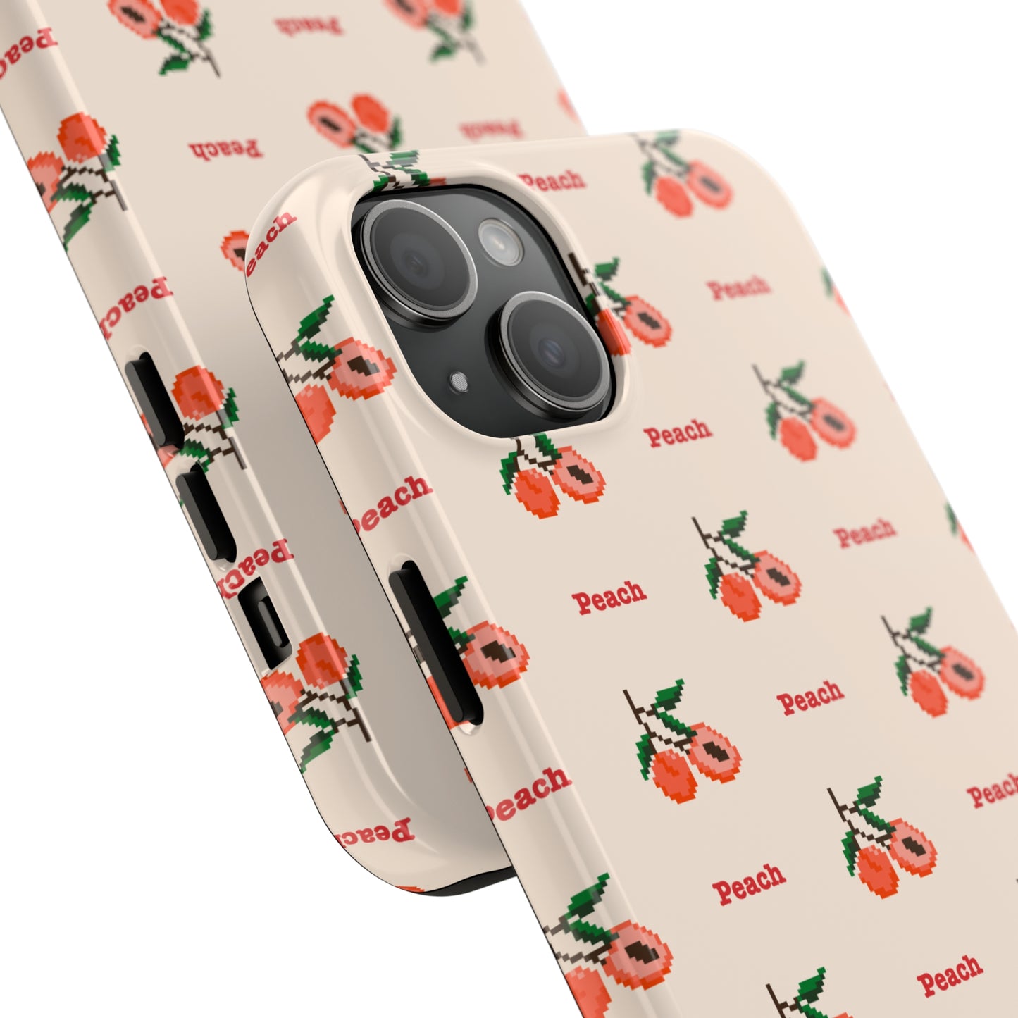 Pixelated Peach Tough iPhone Case