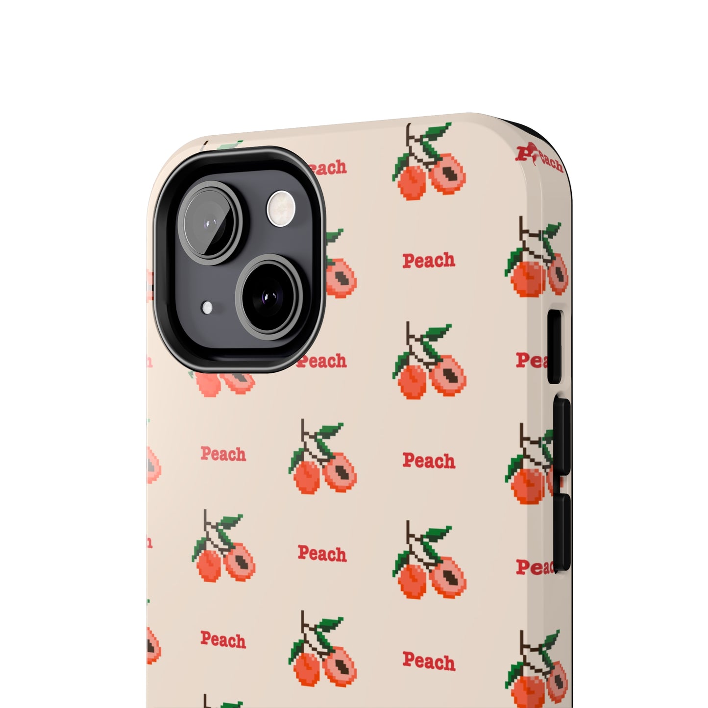Pixelated Peach Tough iPhone Case
