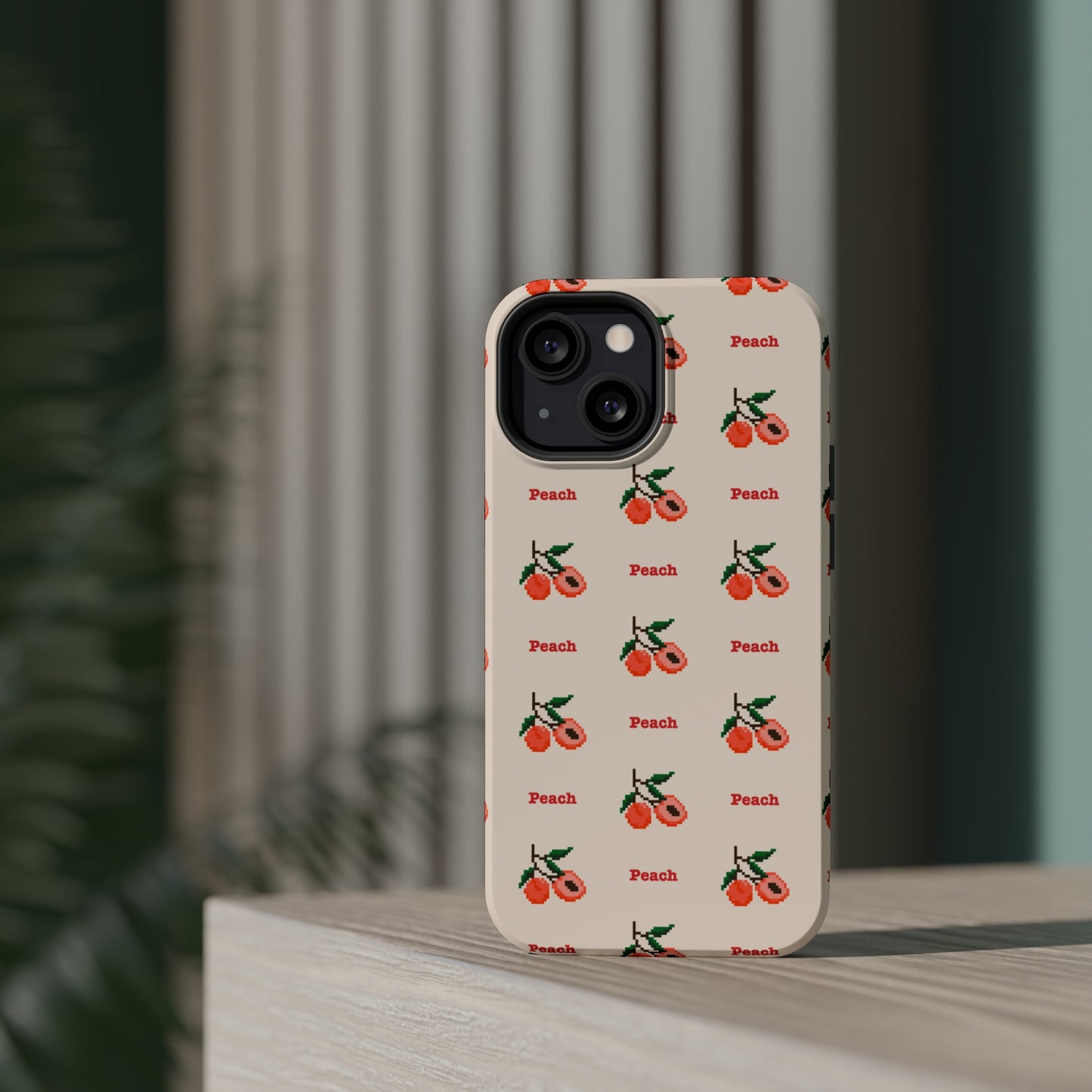 Pixelated Peach MagSafe Tough Case