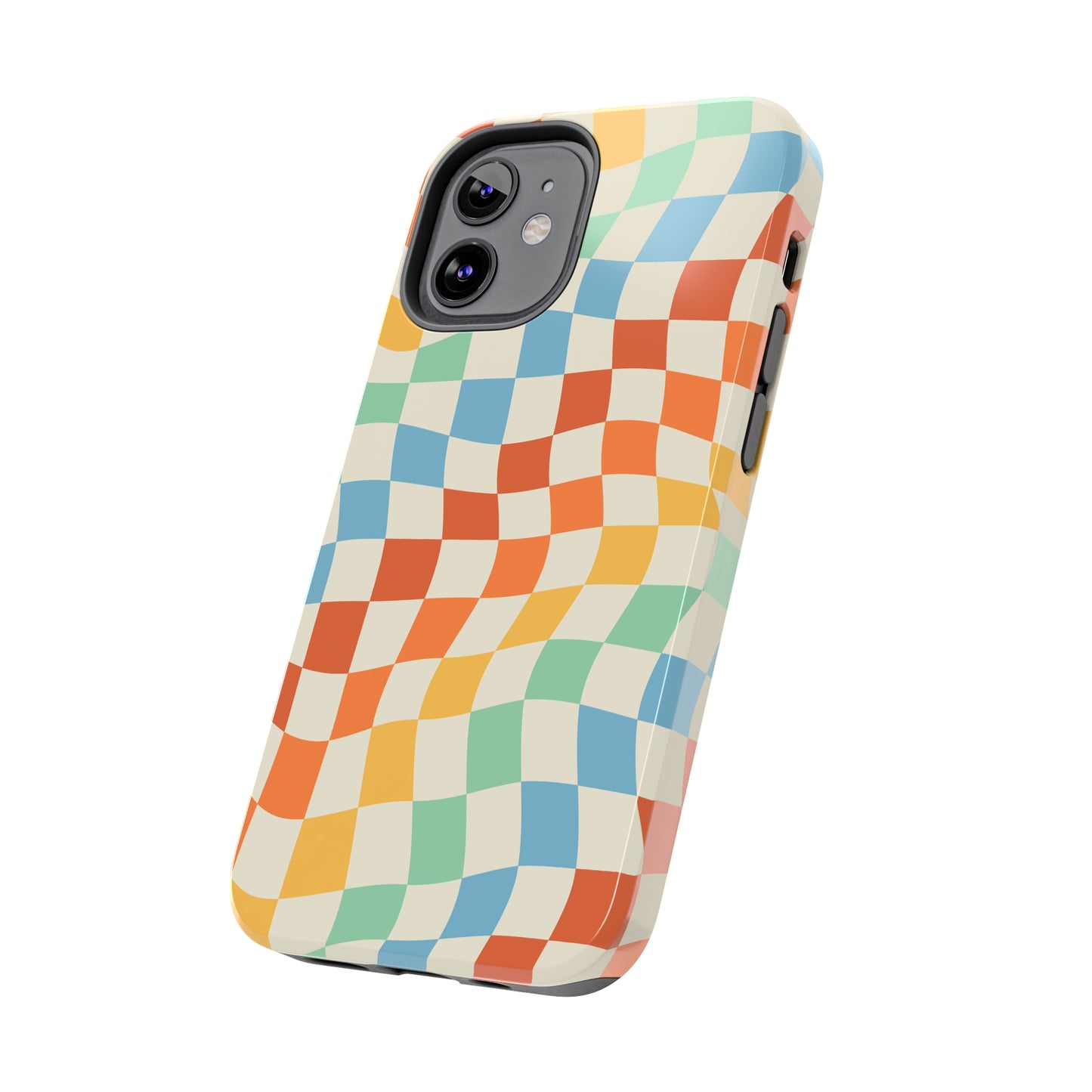 Retro Crazy Checkers Tough iPhone Case