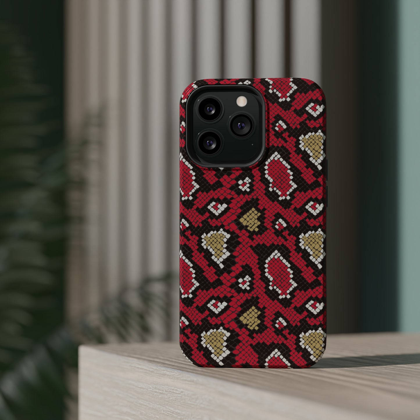Red Snake Skin MagSafe Tough Case