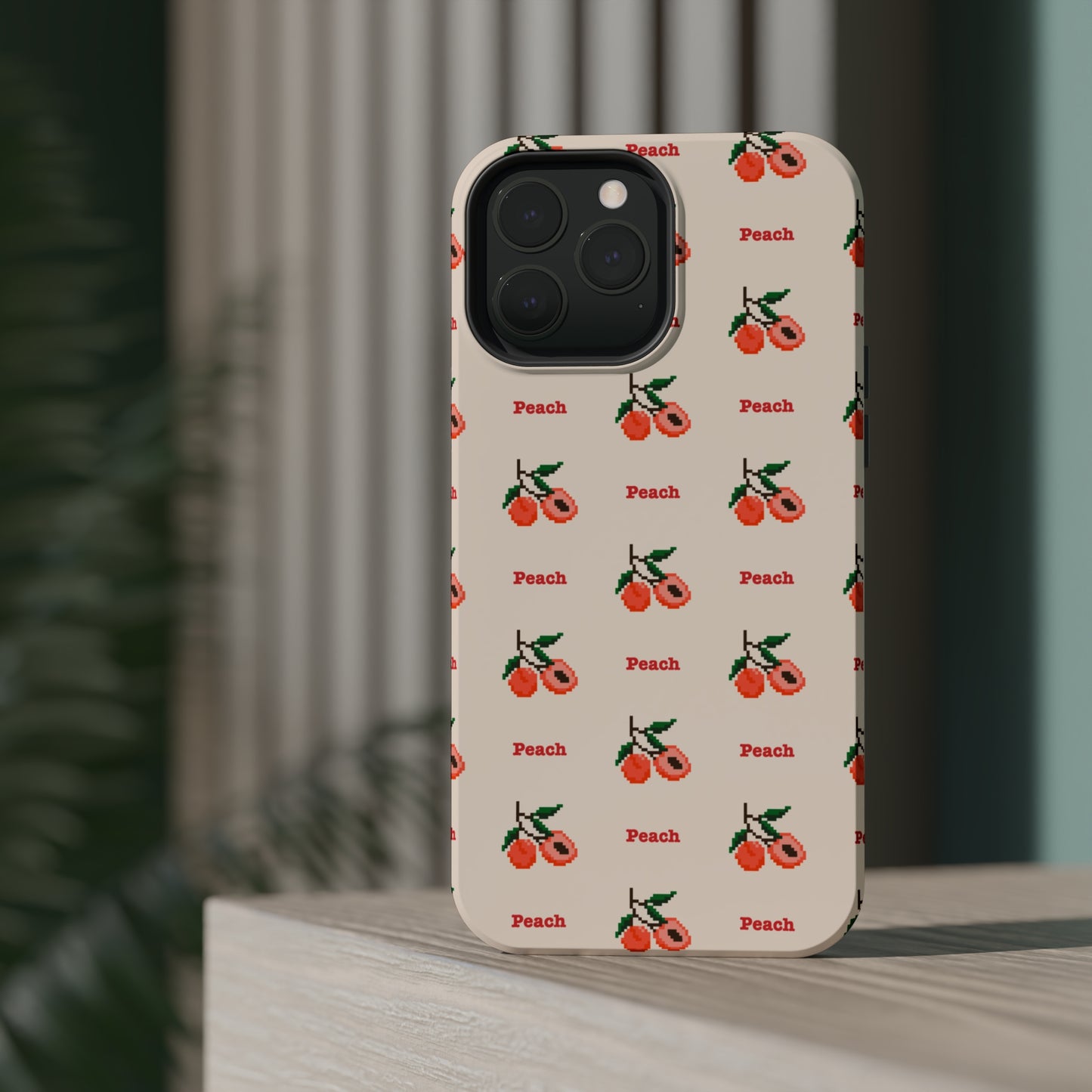 Pixelated Peach MagSafe Tough Case