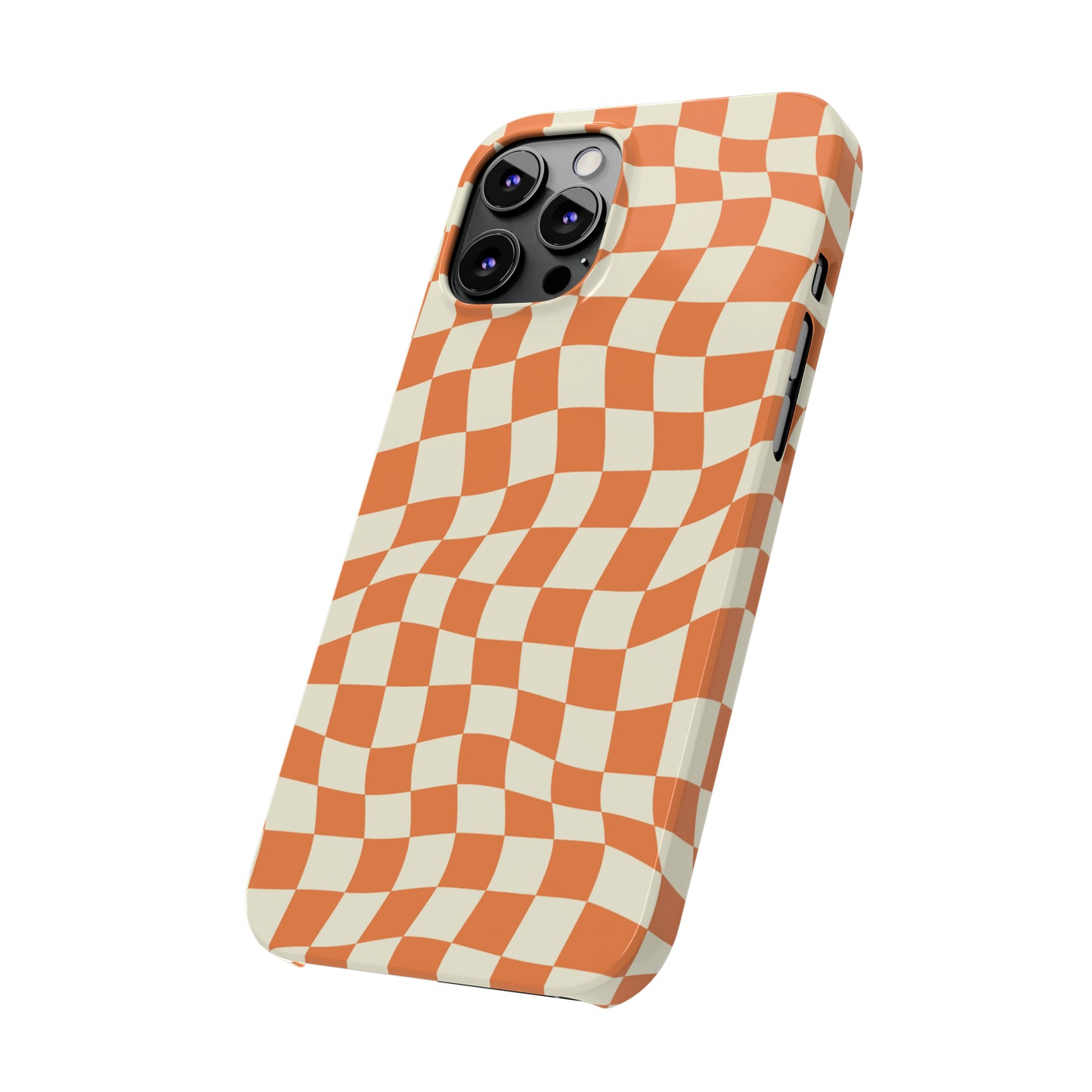 Retro Orange Peel Crazy Checkers Snap Case