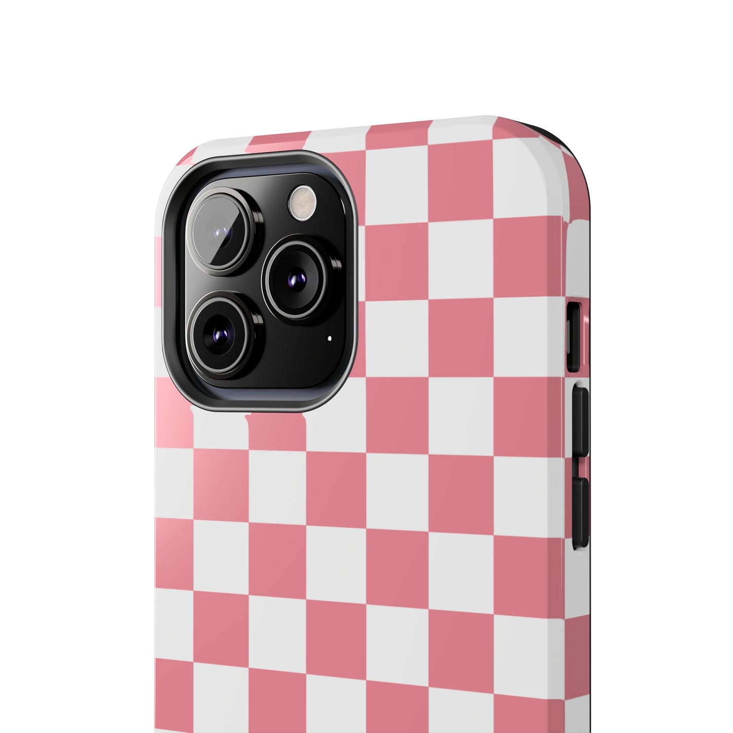 Pink Checkers Tough iPhone Case