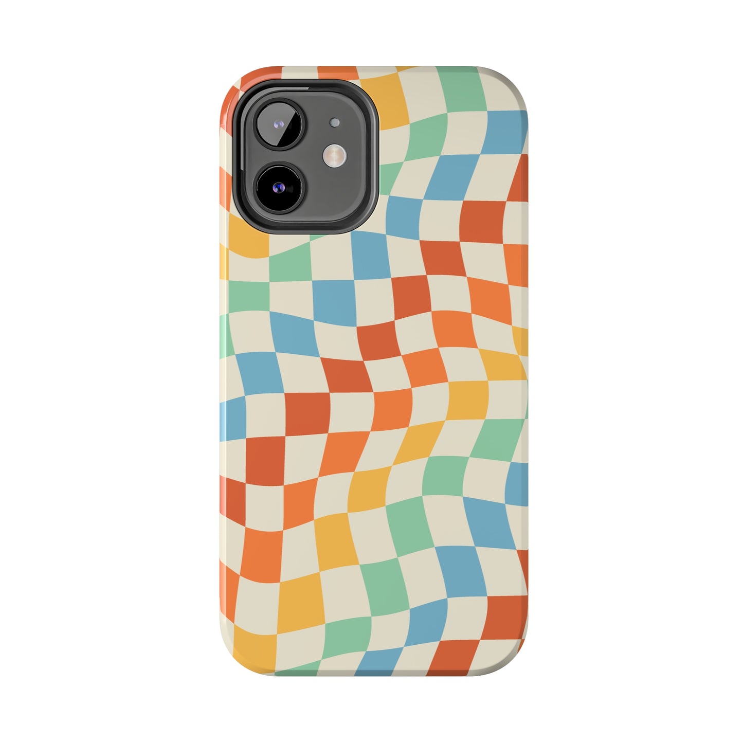 Retro Crazy Checkers Tough iPhone Case