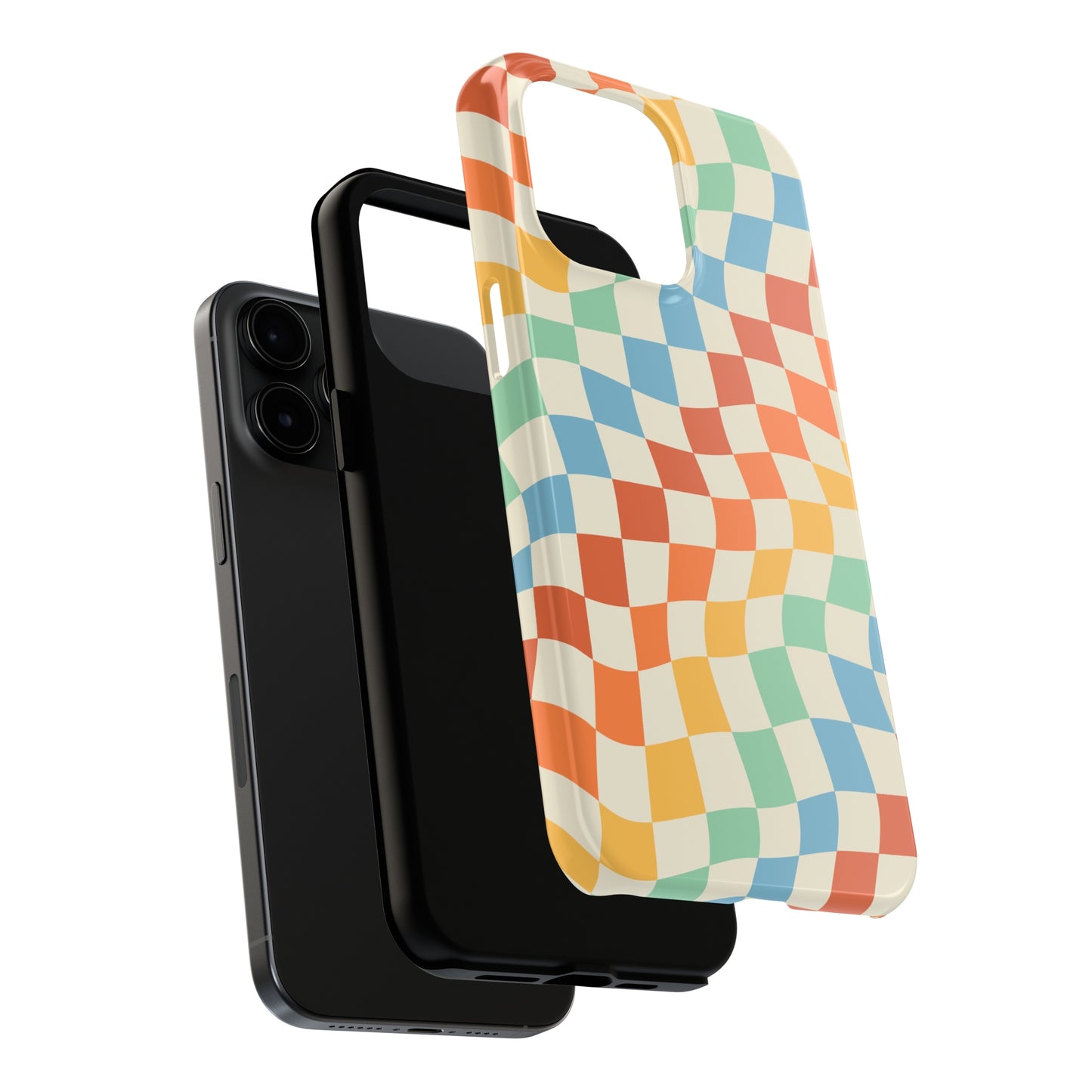 Retro Crazy Checkers Tough iPhone Case
