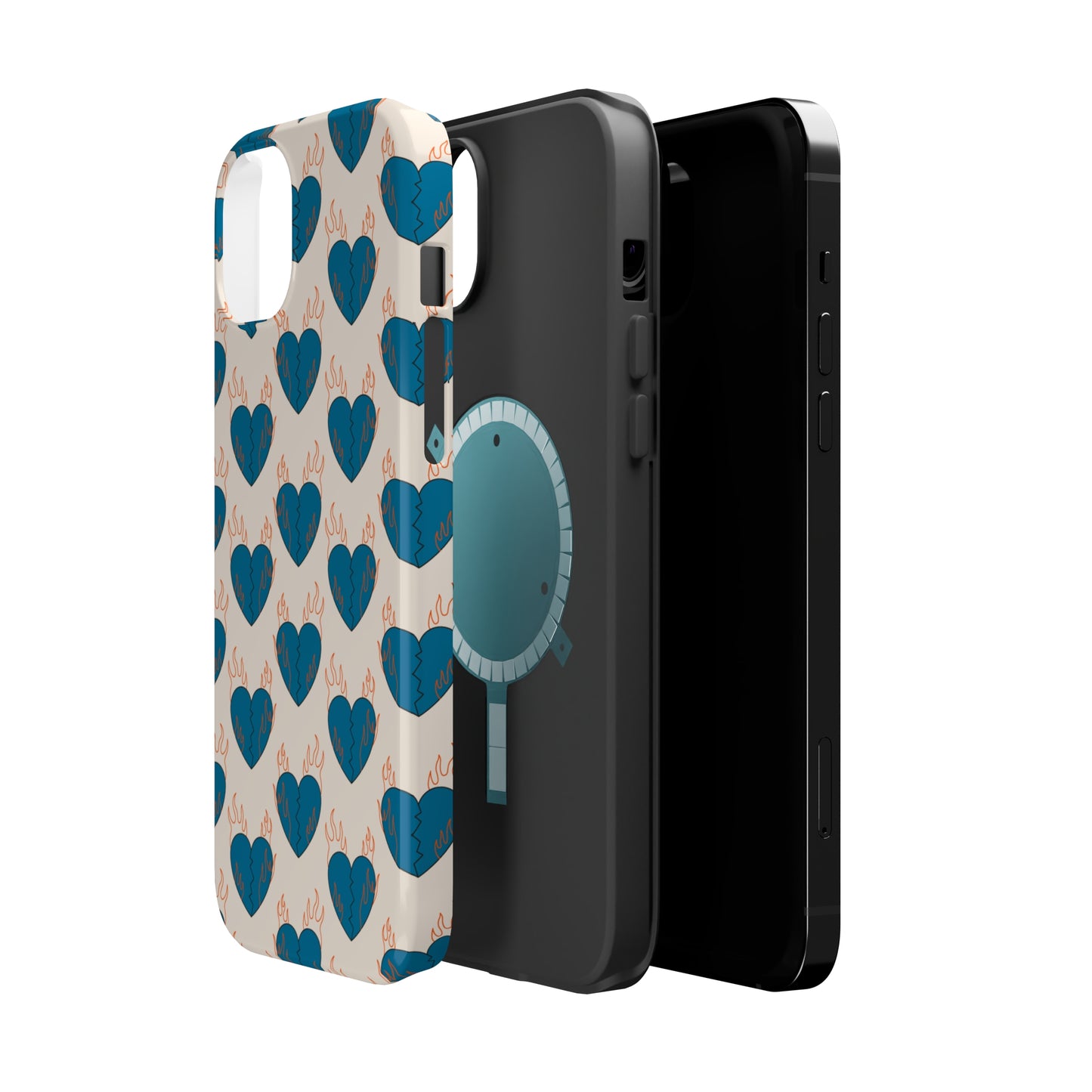 Flaming Broken Love MagSafe Tough Case