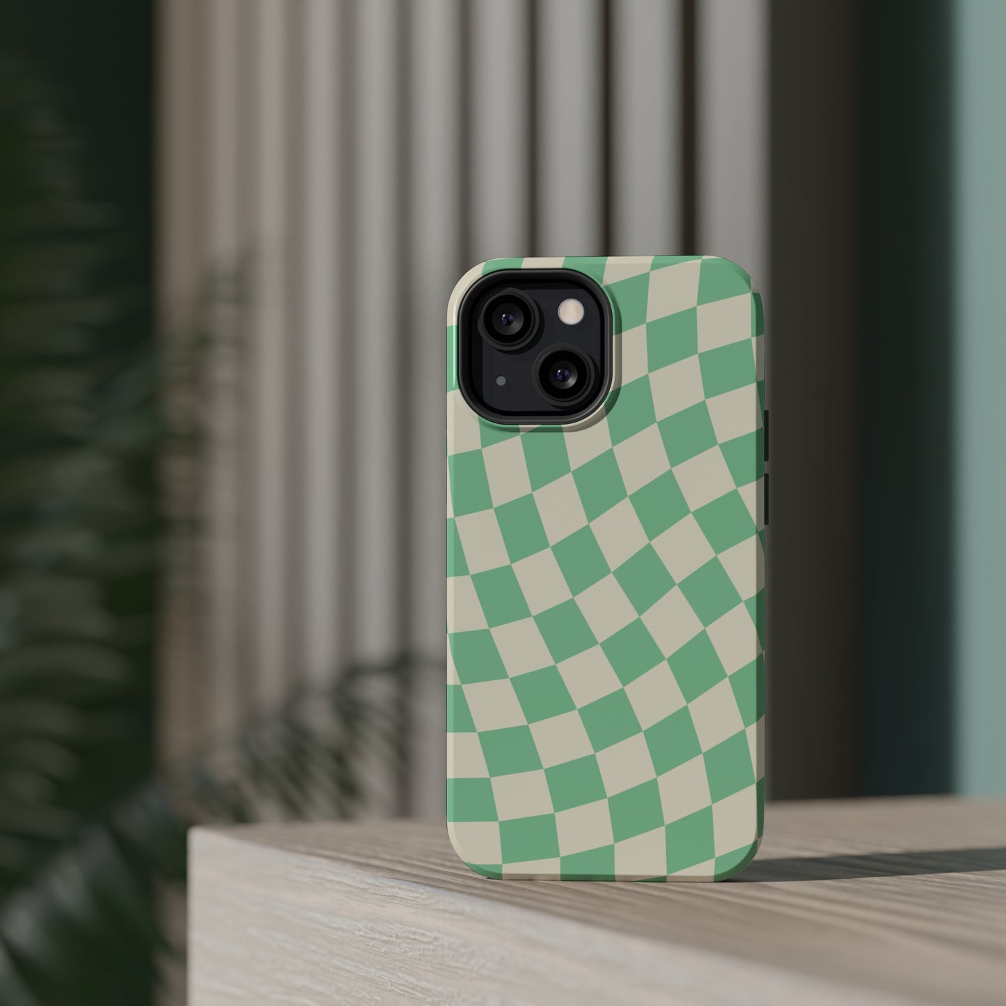 Pistachio Checkers MagSafe Tough Case