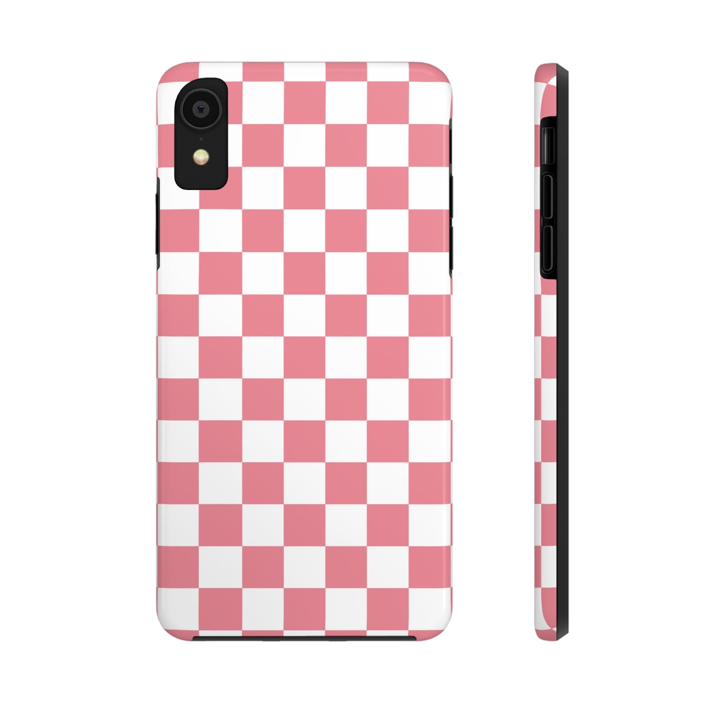 Pink Checkers Tough iPhone Case