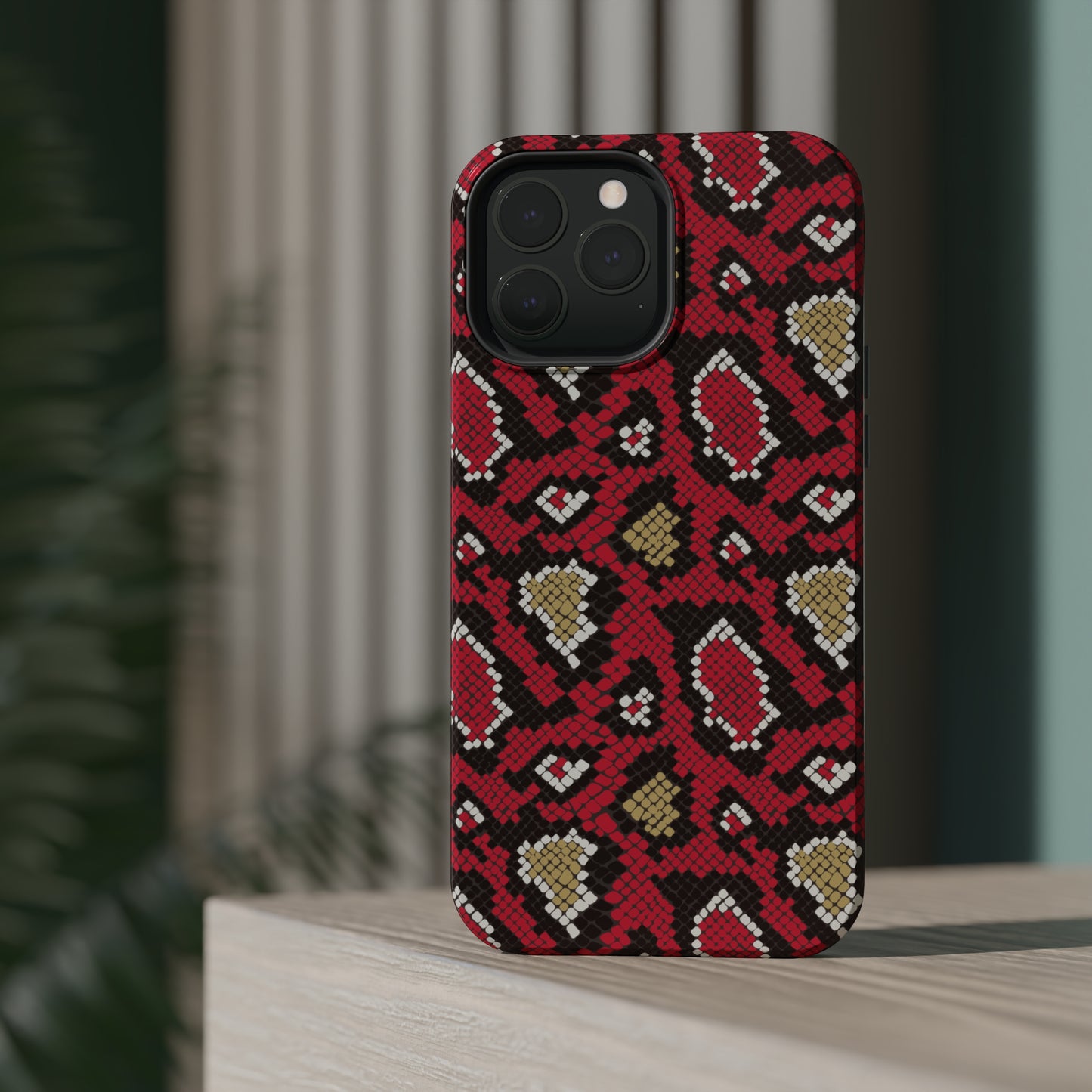 Red Snake Skin MagSafe Tough Case