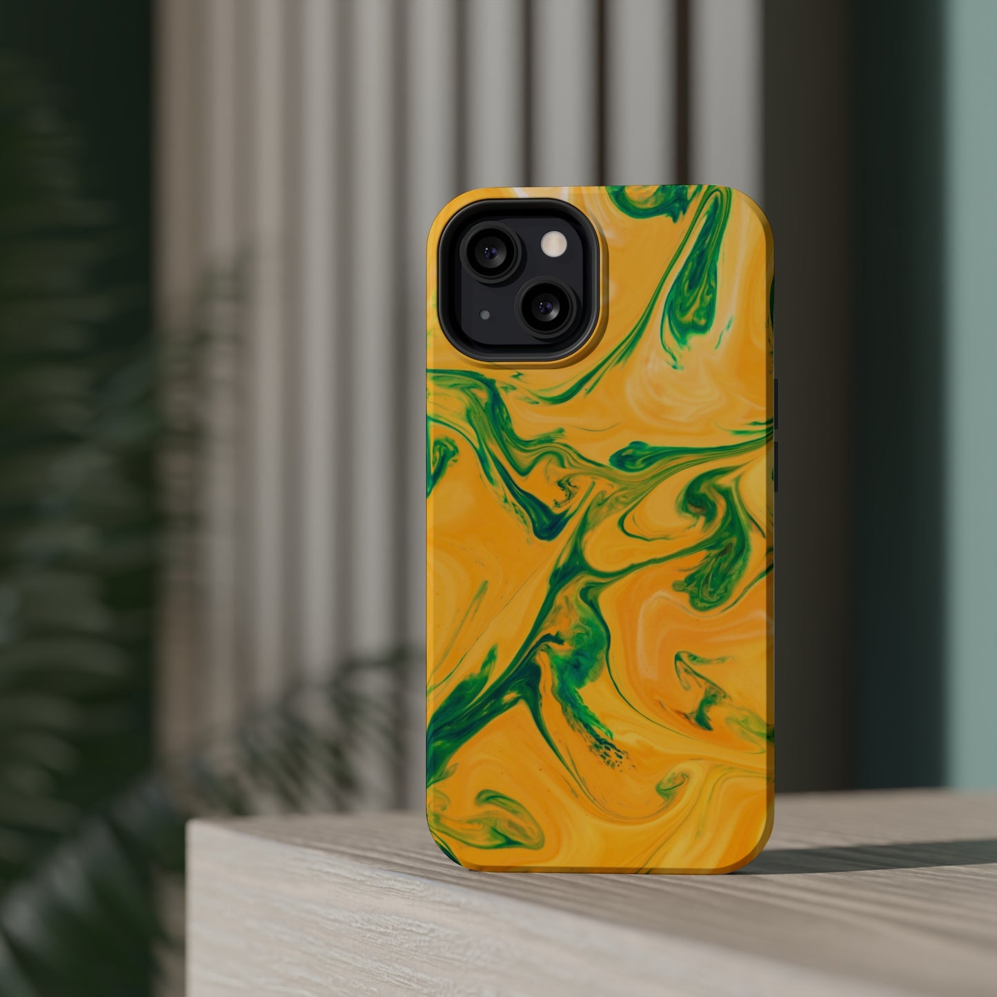 Lime Liquid marble MagSafe Tough Case