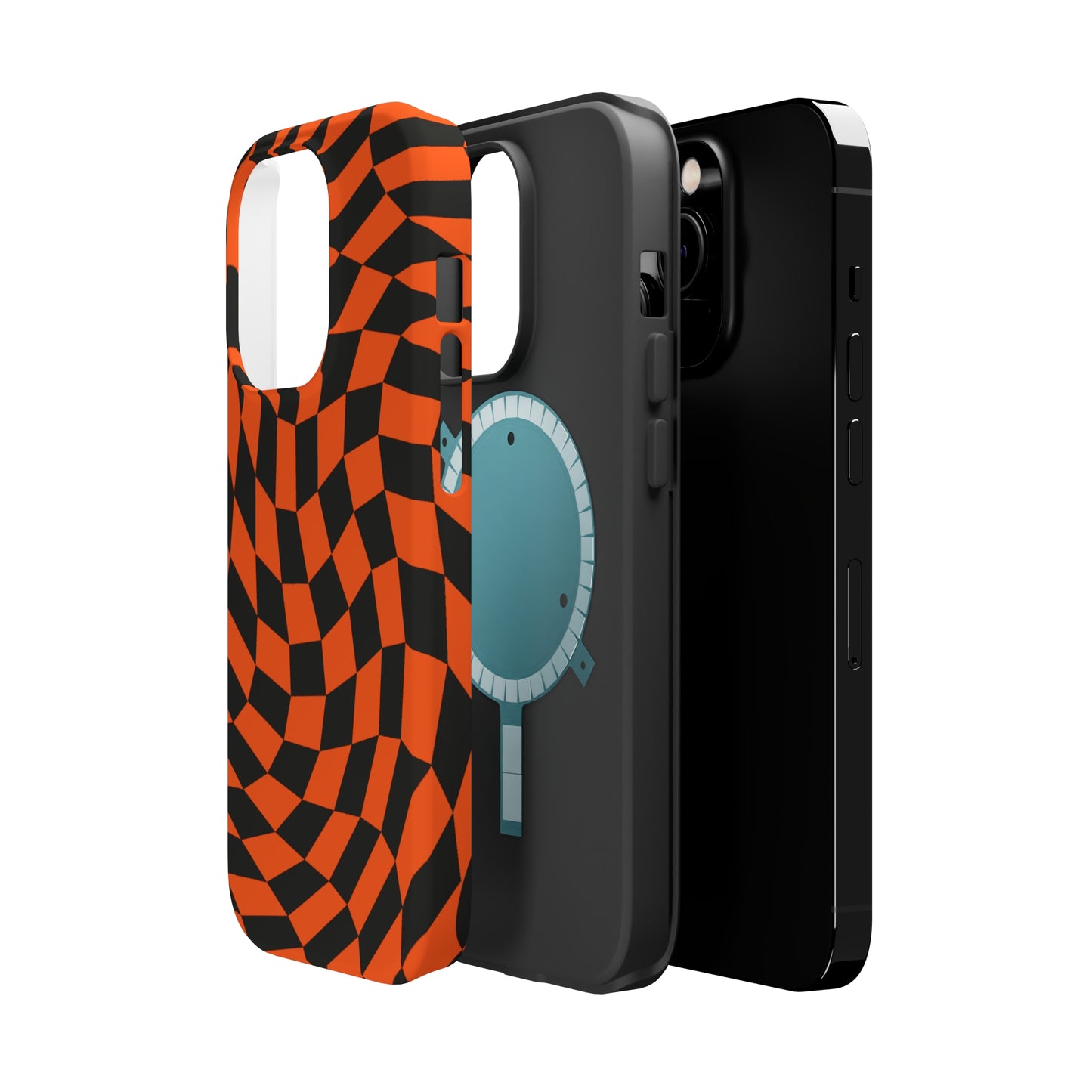 Orange Crazy Checkers MagSafe Tough Case