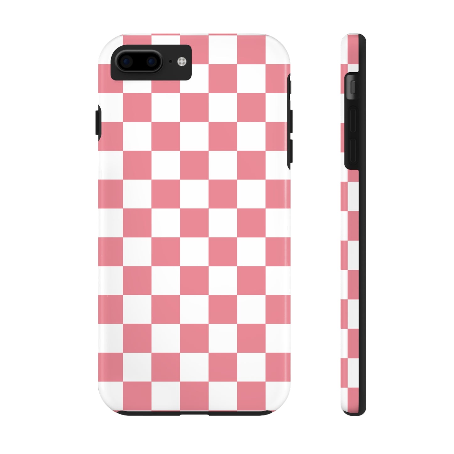 Pink Checkers Tough iPhone Case