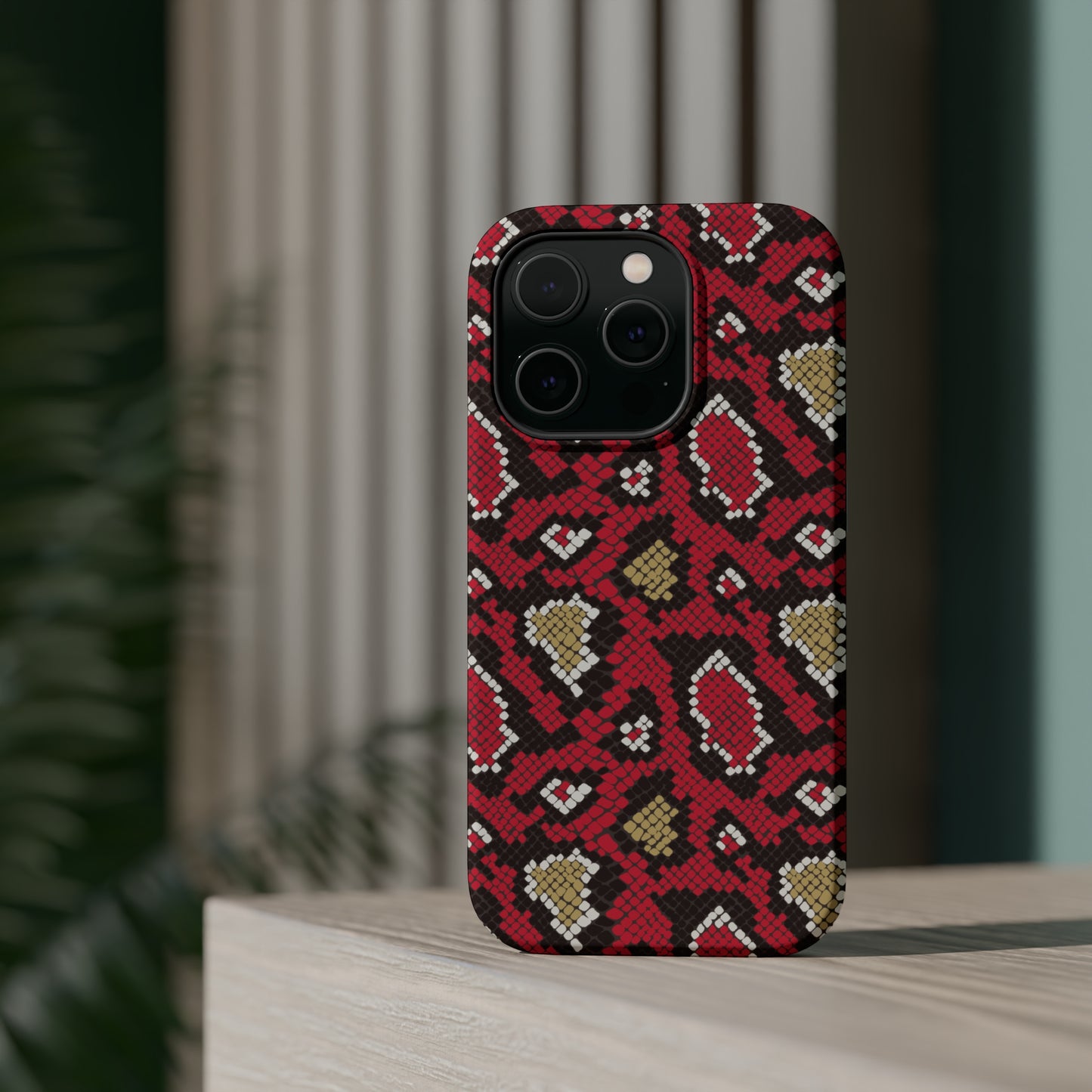 Red Snake Skin MagSafe Tough Case