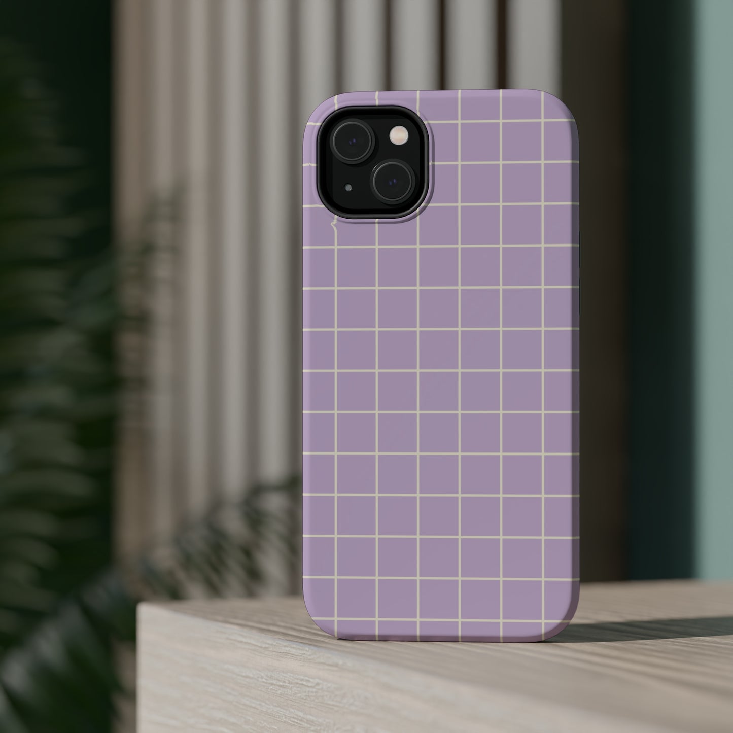 Lavender Grid MagSafe Tough Case