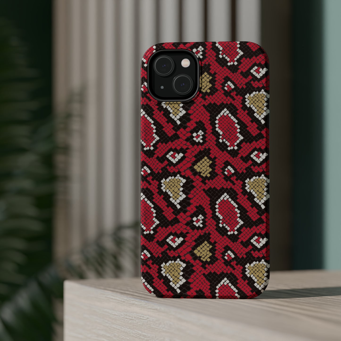 Red Snake Skin MagSafe Tough Case