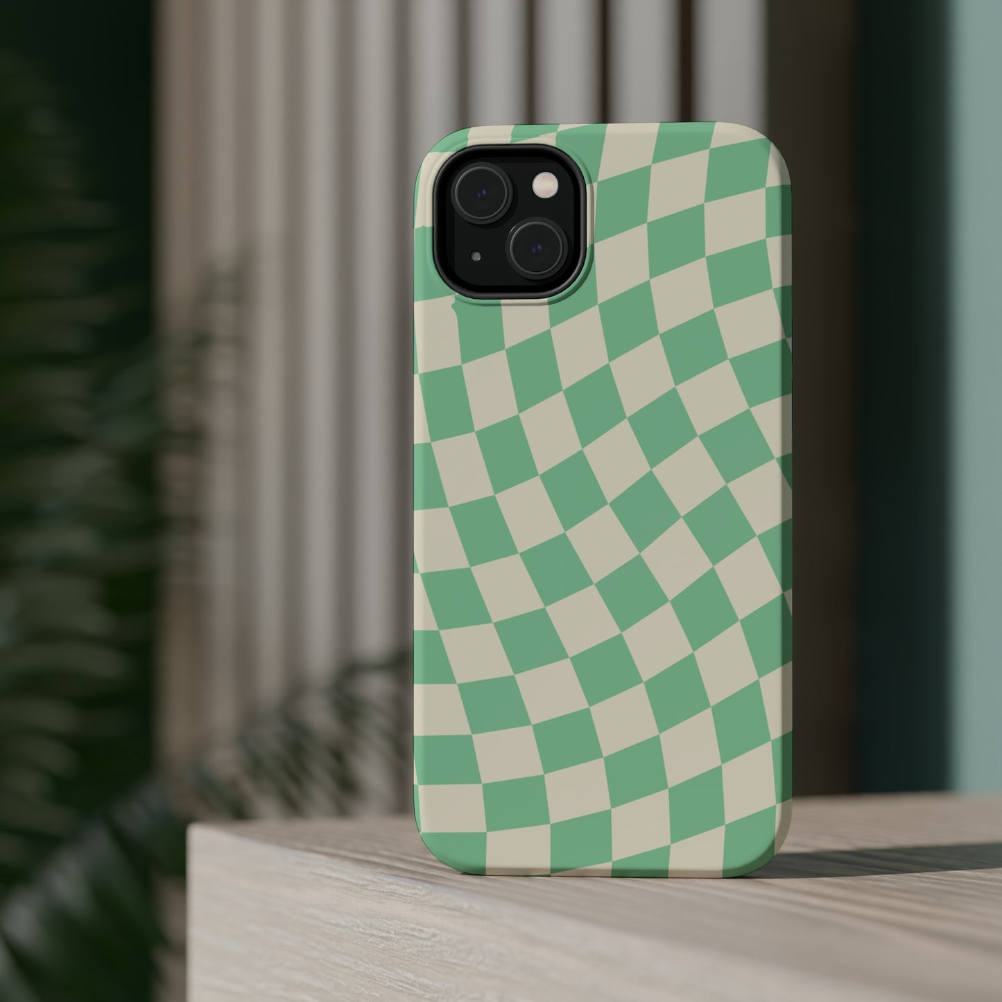 Pistachio Checkers MagSafe Tough Case