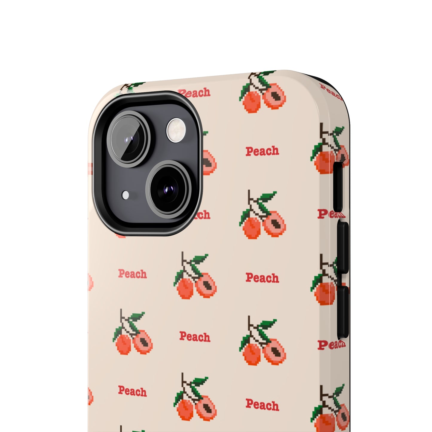 Pixelated Peach Tough iPhone Case