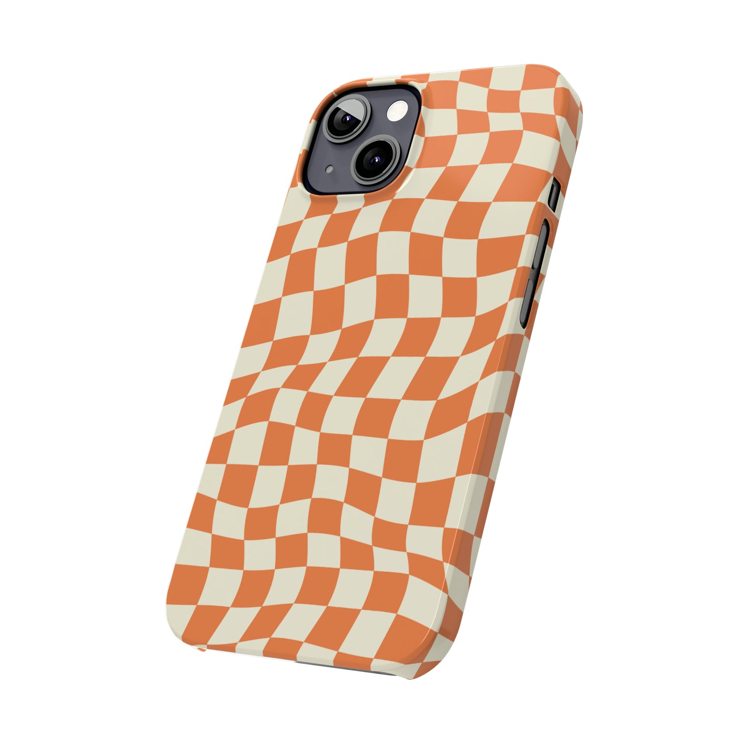 Retro Orange Peel Crazy Checkers Snap Case
