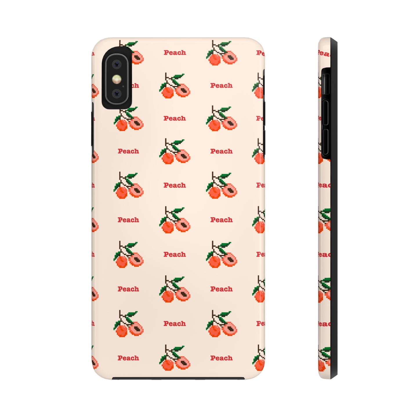 Pixelated Peach Tough iPhone Case