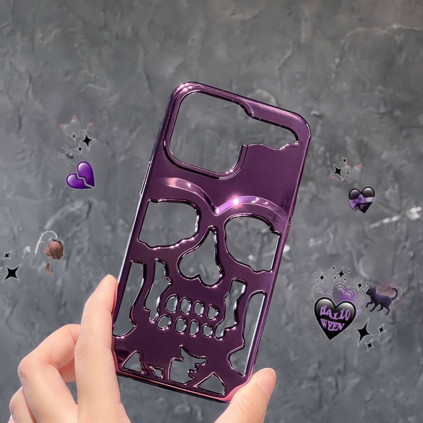 Metallic Skull Phone Case