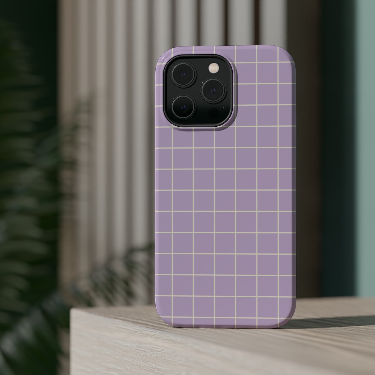 Lavender Grid MagSafe Tough Case