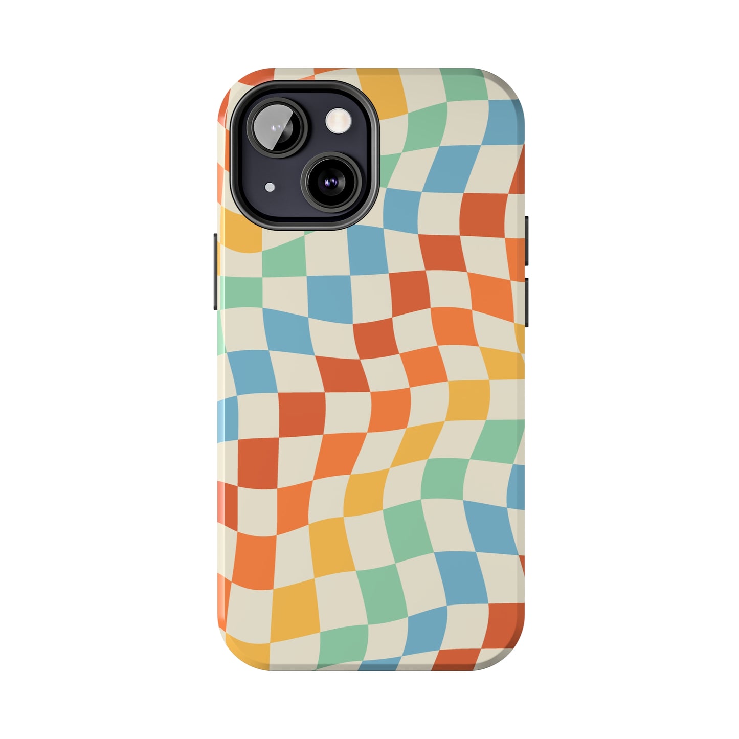Retro Crazy Checkers Tough iPhone Case