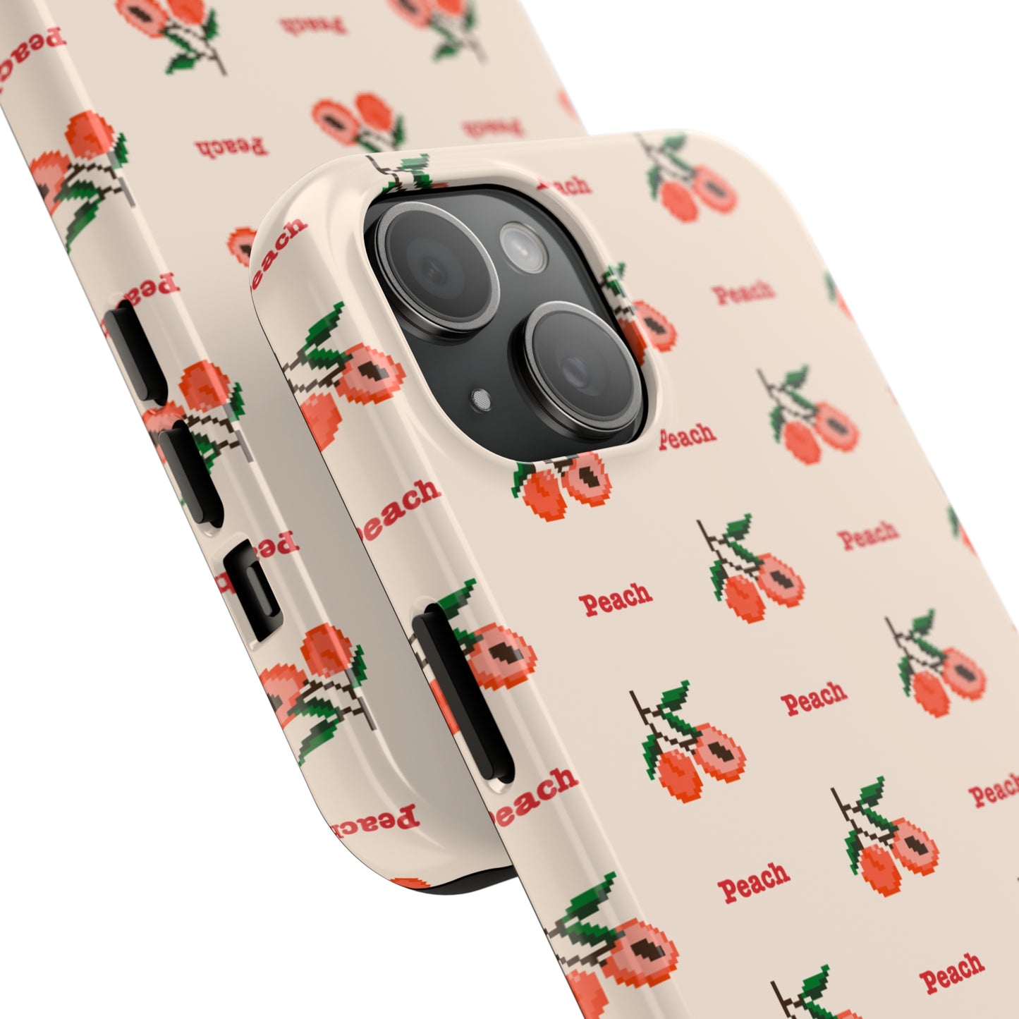 Pixelated Peach Tough iPhone Case